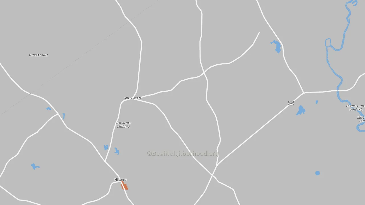 Bike Grade map of Millhaven, GA