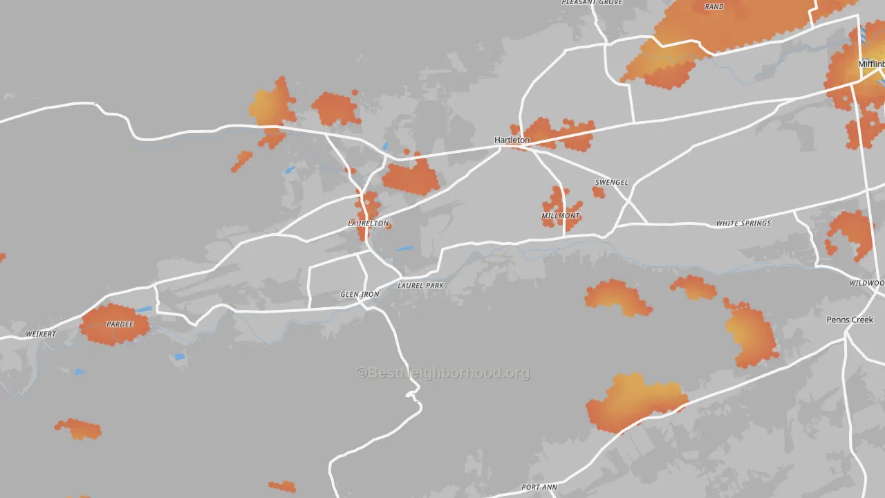 Bike Grade map of Millmont, PA