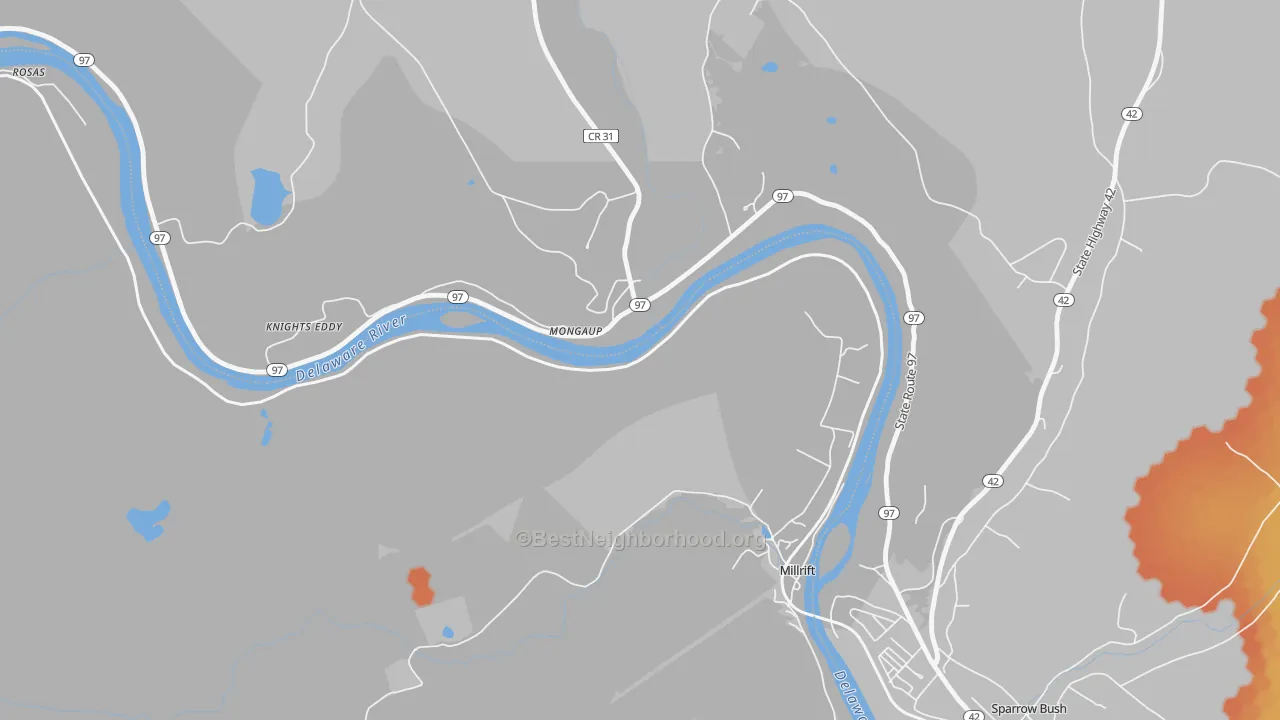 Bike Grade map of Millrift, PA