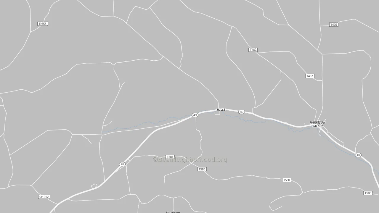Bike Grade map of Mills, PA