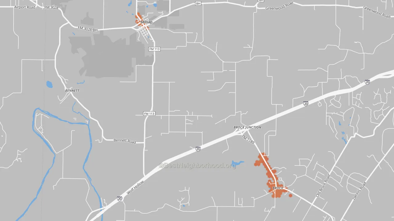 Bike Grade map of Millsap, TX