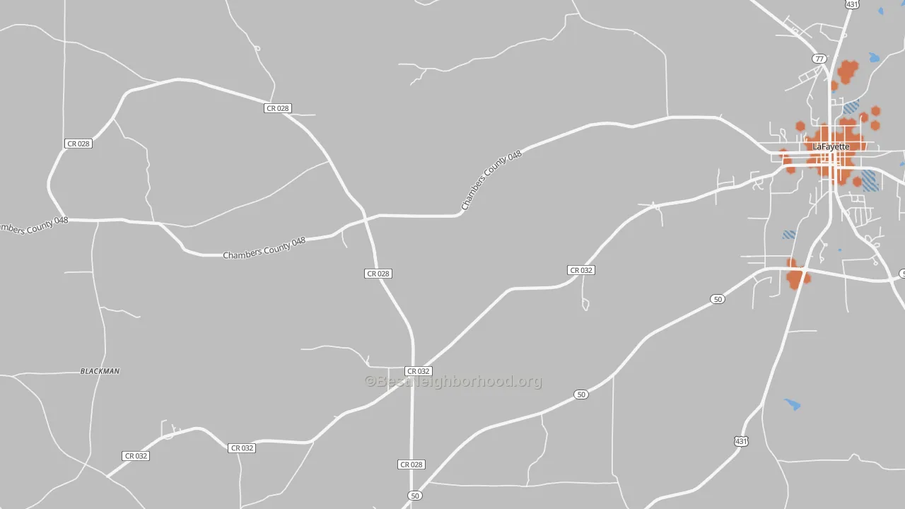 Bike Grade map of Milltown, AL
