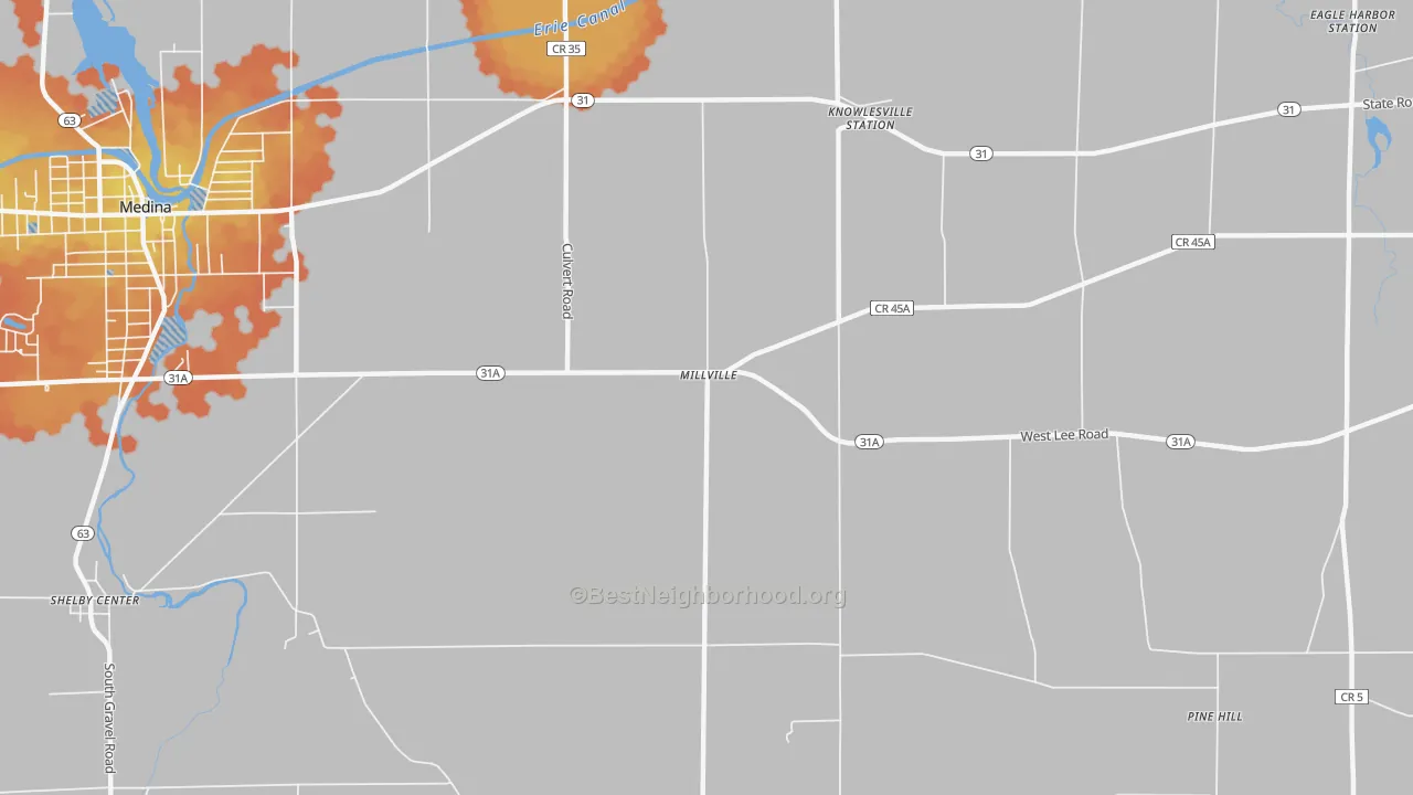 Bike Grade map of Millville, NY