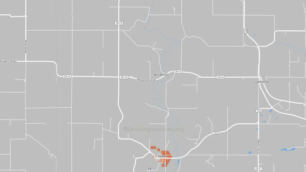 Bike Grade map of Millwood, KS