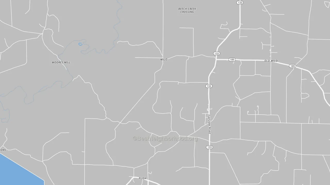 Bike Grade map of Milo, AR