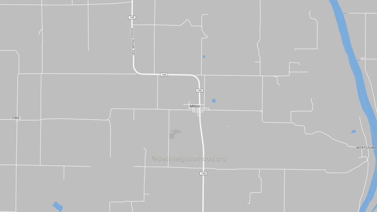 Bike Grade map of Milton, IL