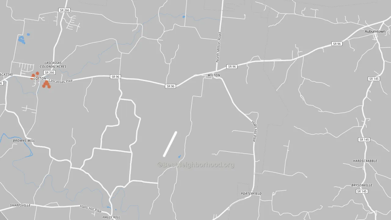 Bike Grade map of Milton, TN