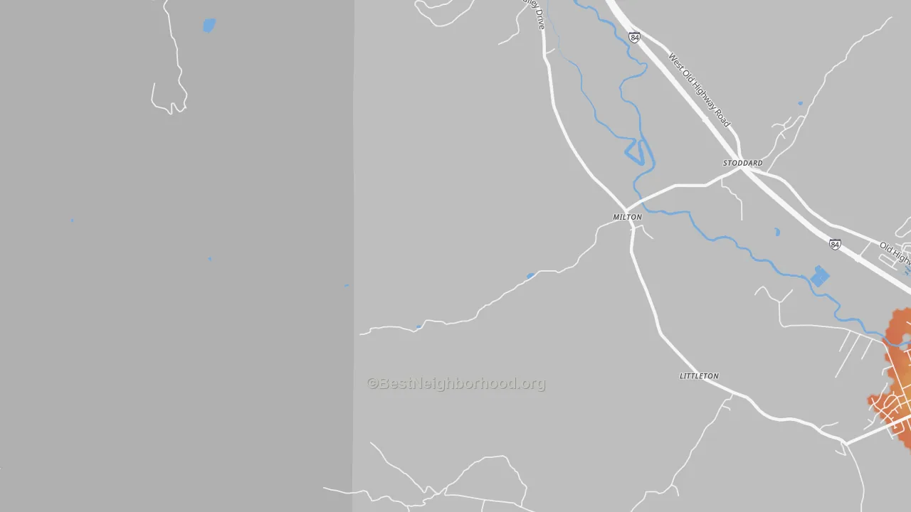 Bike Grade map of Milton, UT