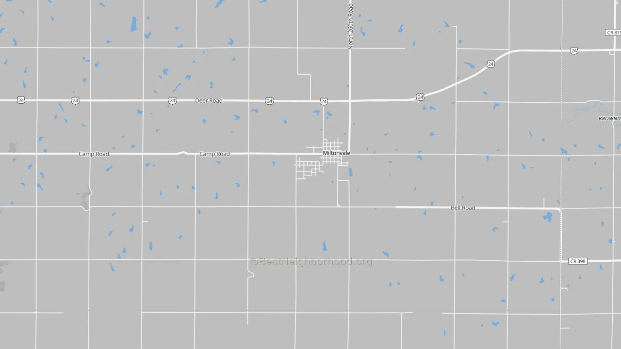 Bike Grade map of Miltonvale, KS