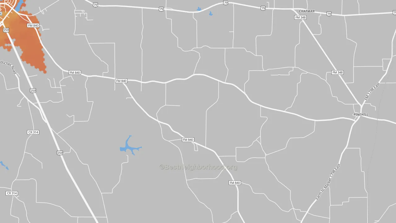 Bike Grade map of Minden, TX