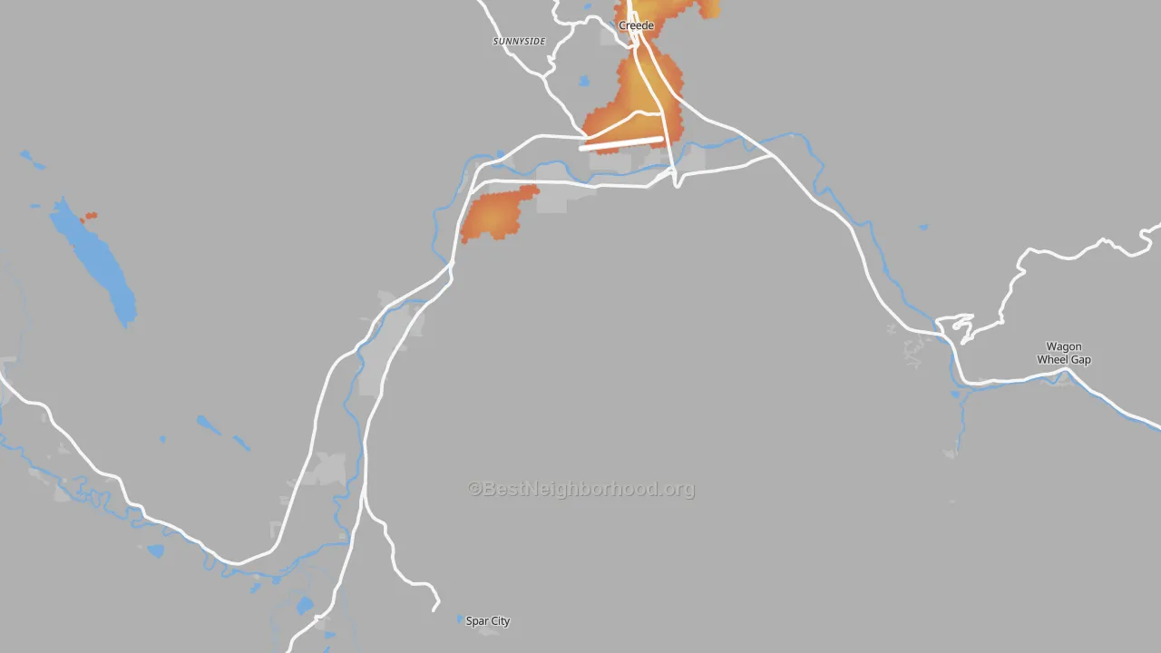 Bike Grade map of Mineral County, CO