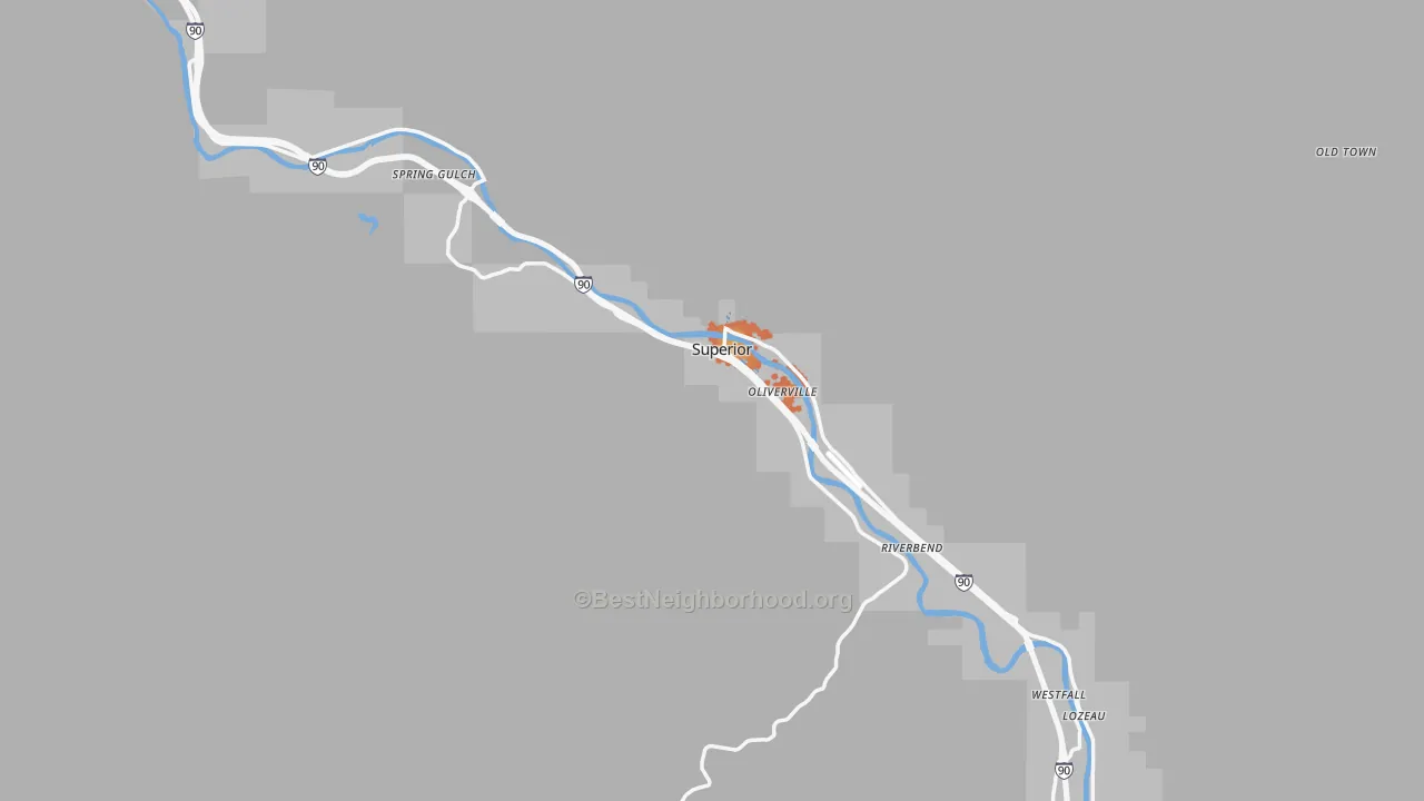 Bike Grade map of Mineral County, MT