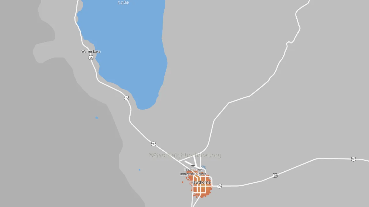 Bike Grade map of Mineral County, NV