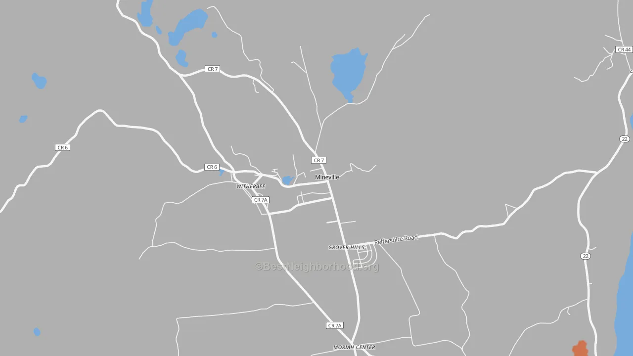 Bike Grade map of Mineville, NY