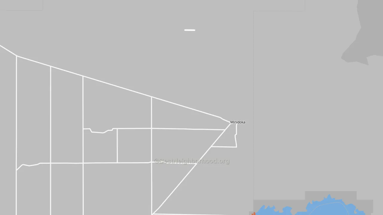 Bike Grade map of Minidoka, ID