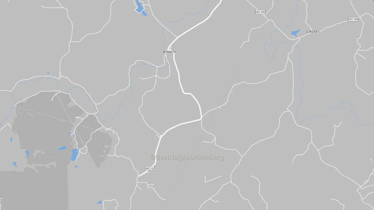 Bike Grade map of Minnith, MO