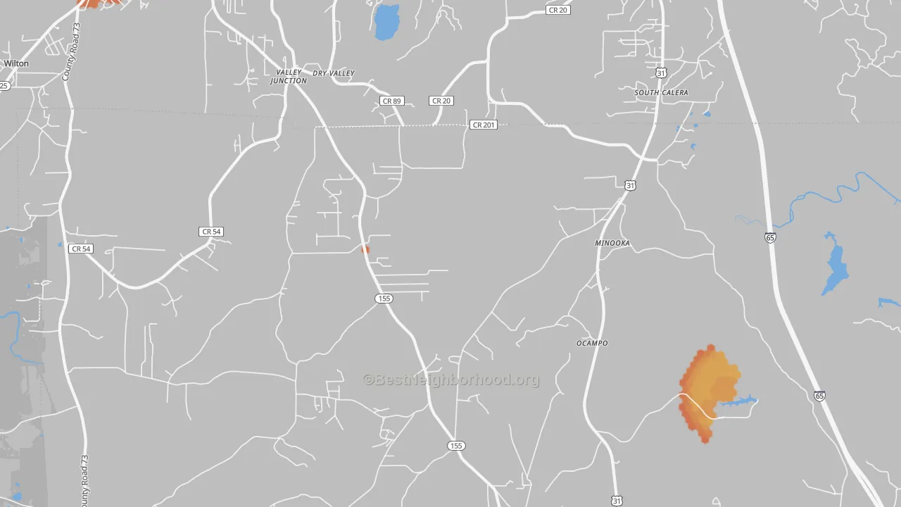 Bike Grade map of Minooka, AL