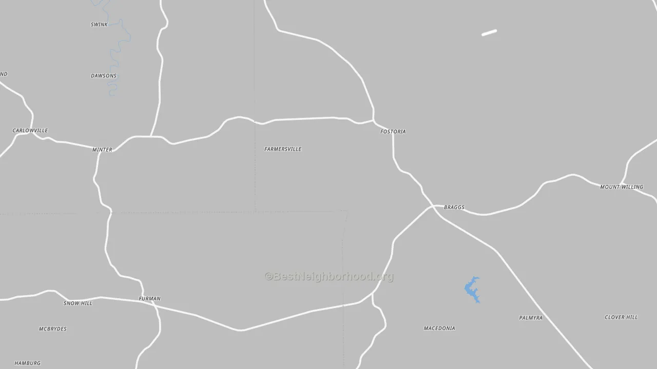 Bike Grade map of Minter, AL