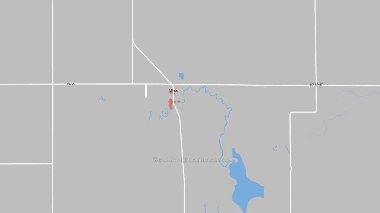 Bike Grade map of Minto, ND