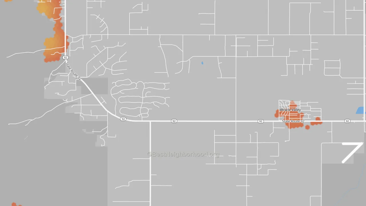 Bike Grade map of Miracle Valley, AZ