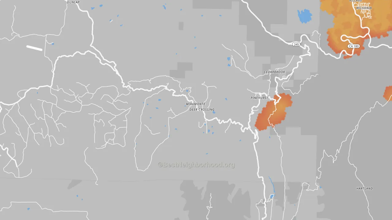 Bike Grade map of Miramonte, CA