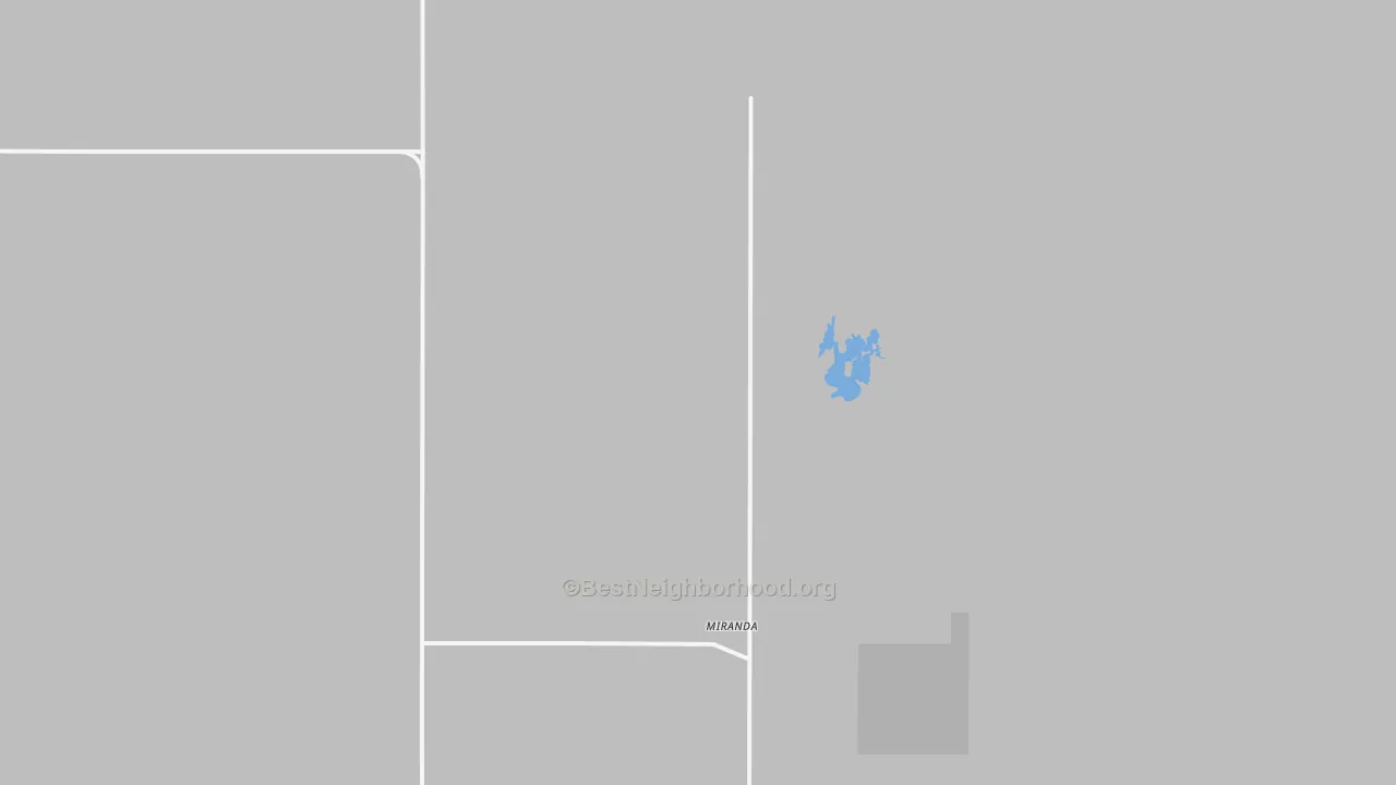 Bike Grade map of Miranda, SD