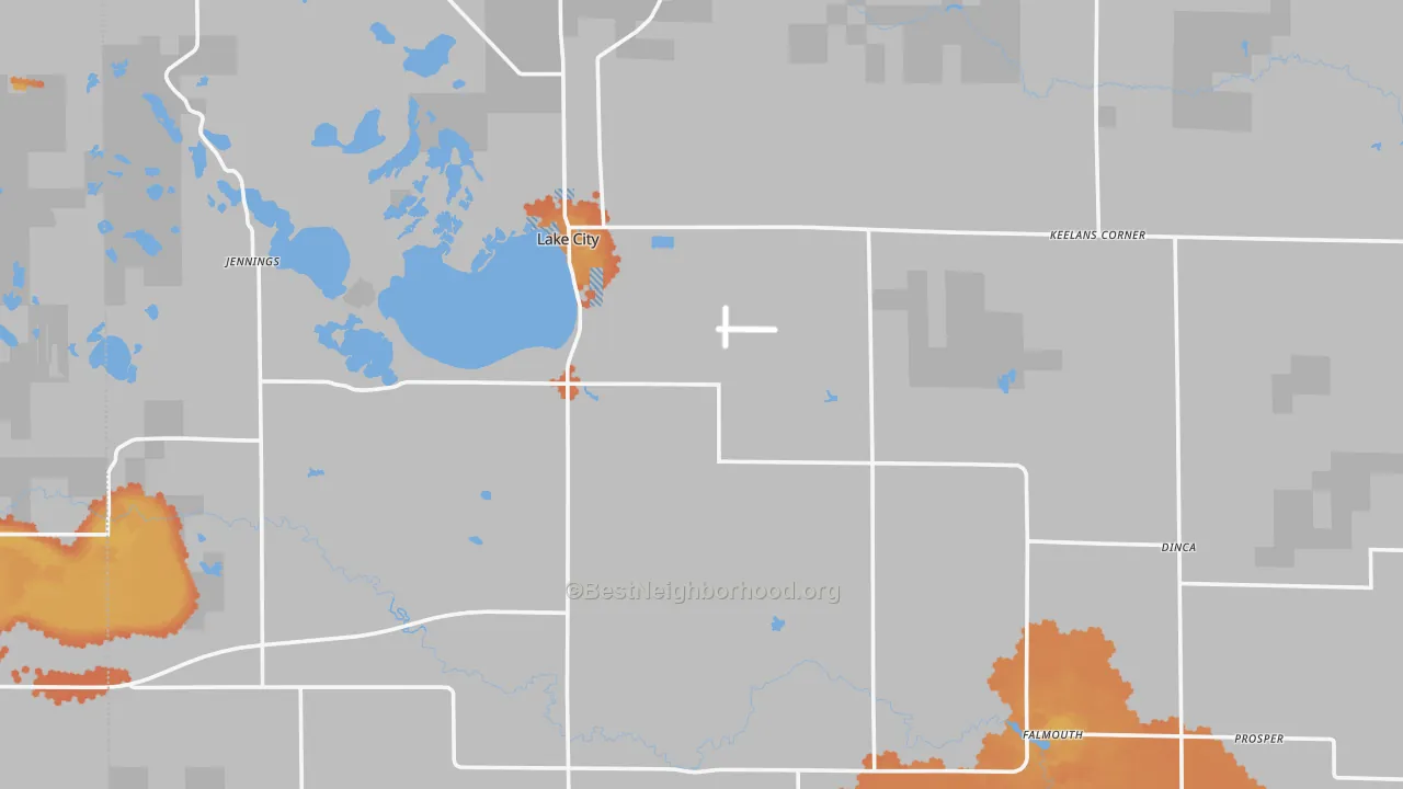 Bike Grade map of Missaukee County, MI