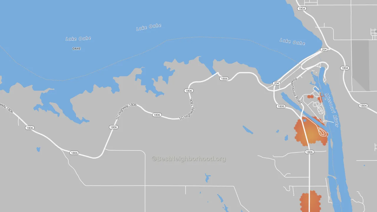 Bike Grade map of Mission Ridge, SD