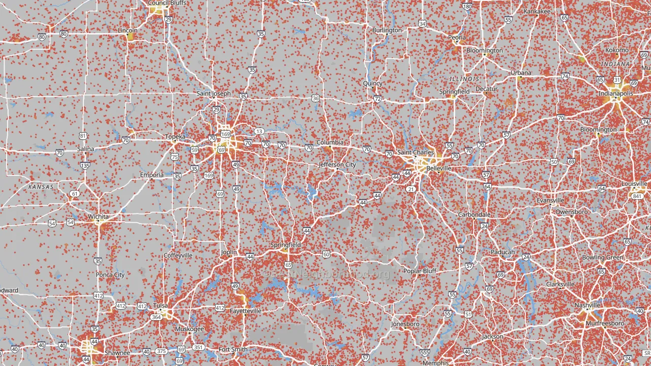 Bike Grade map of Missouri