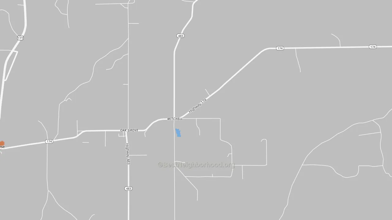 Bike Grade map of Mitchell, LA