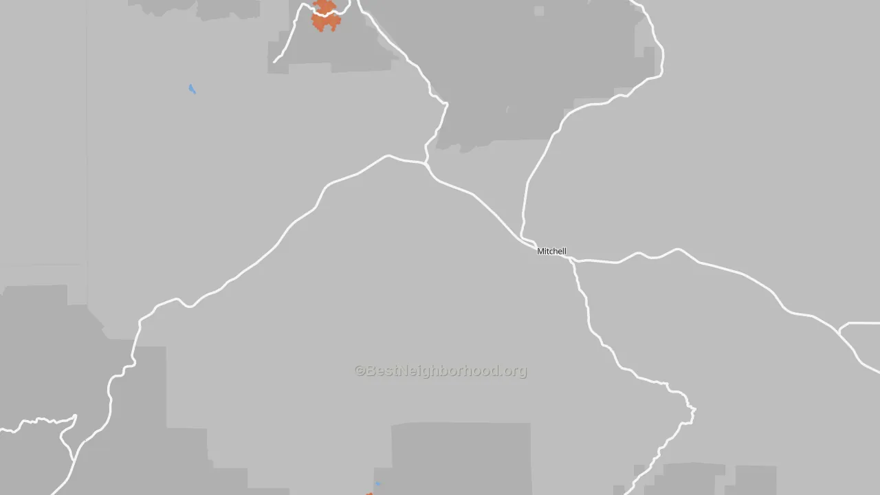 Bike Grade map of Mitchell, OR