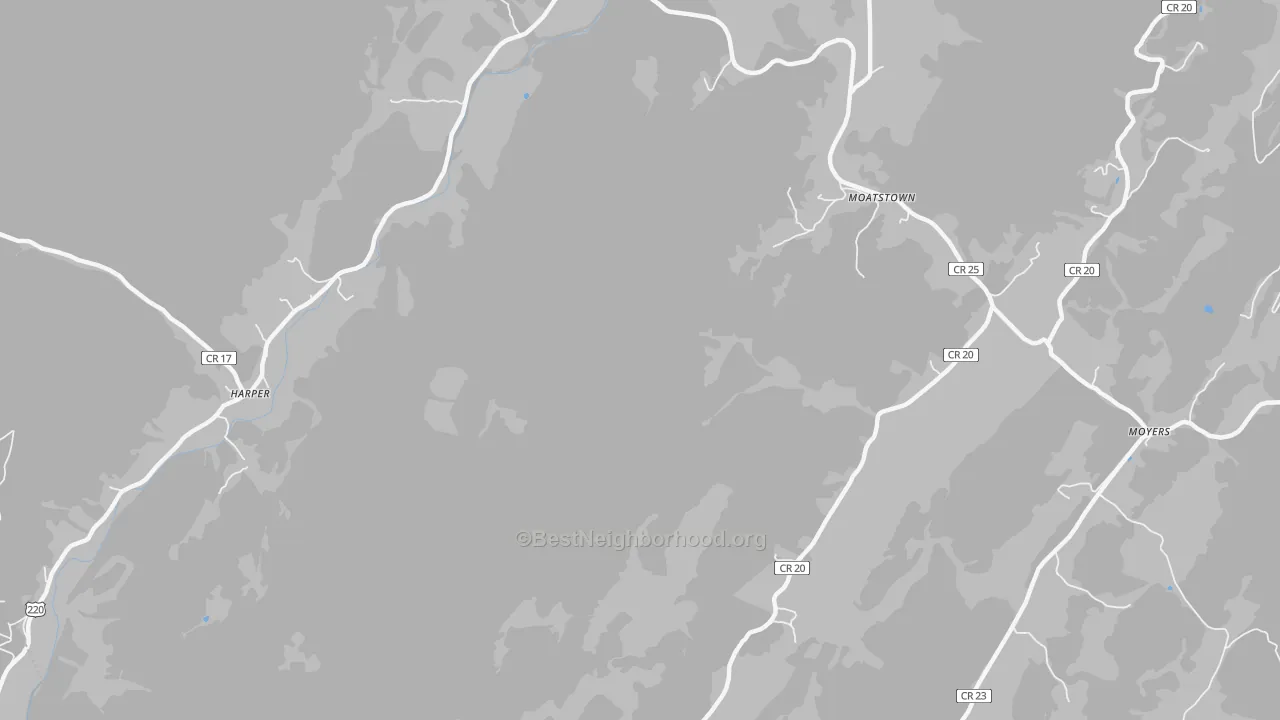 Bike Grade map of Moatstown, WV
