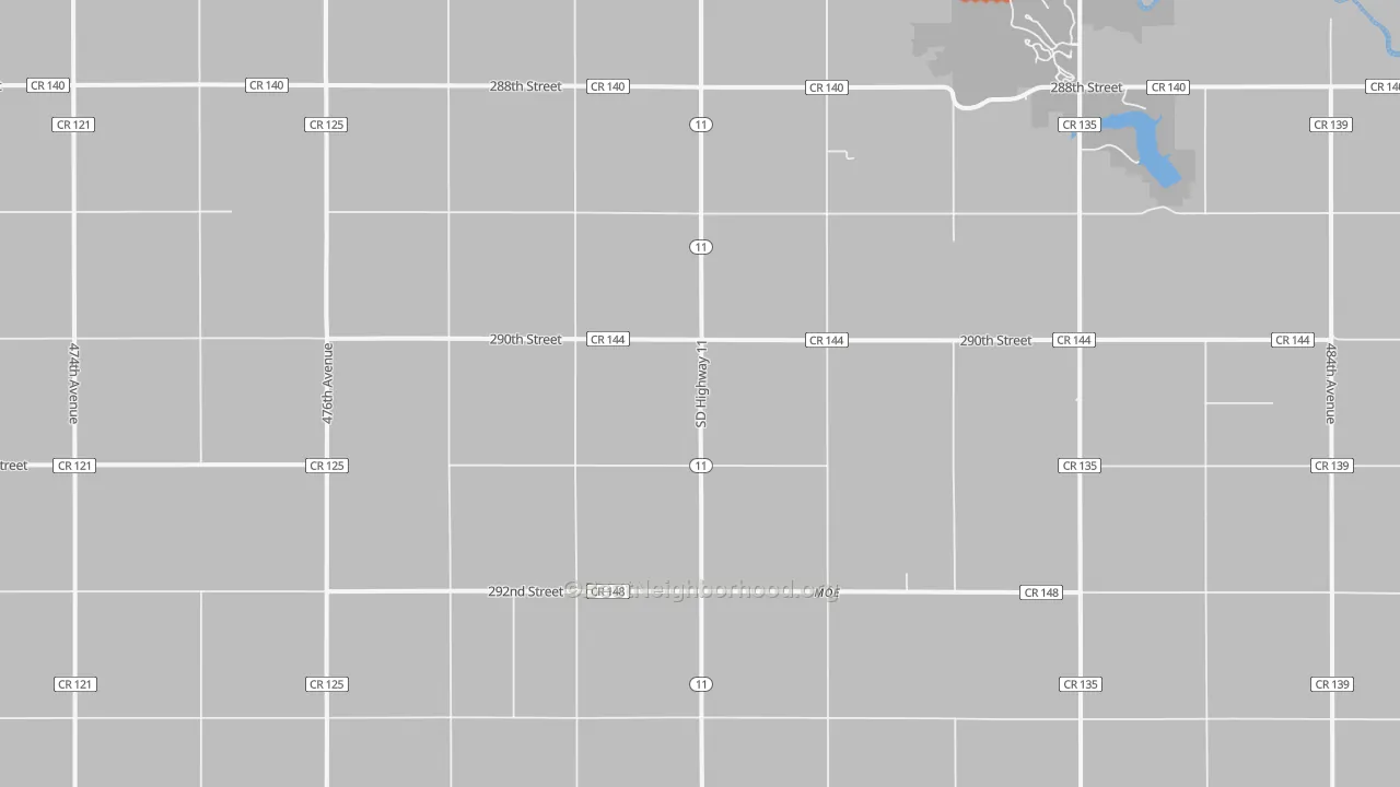 Bike Grade map of Moe, SD