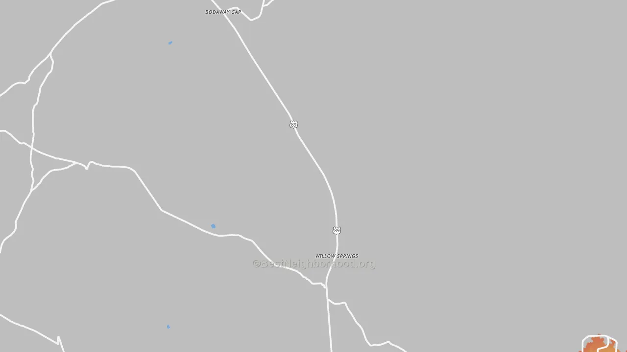 Bike Grade map of Moenave, AZ