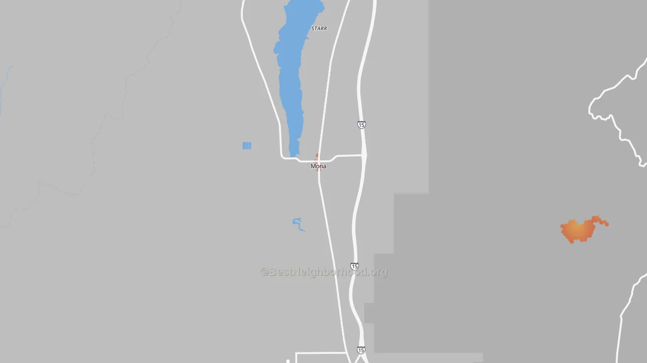 Bike Grade map of Mona, UT