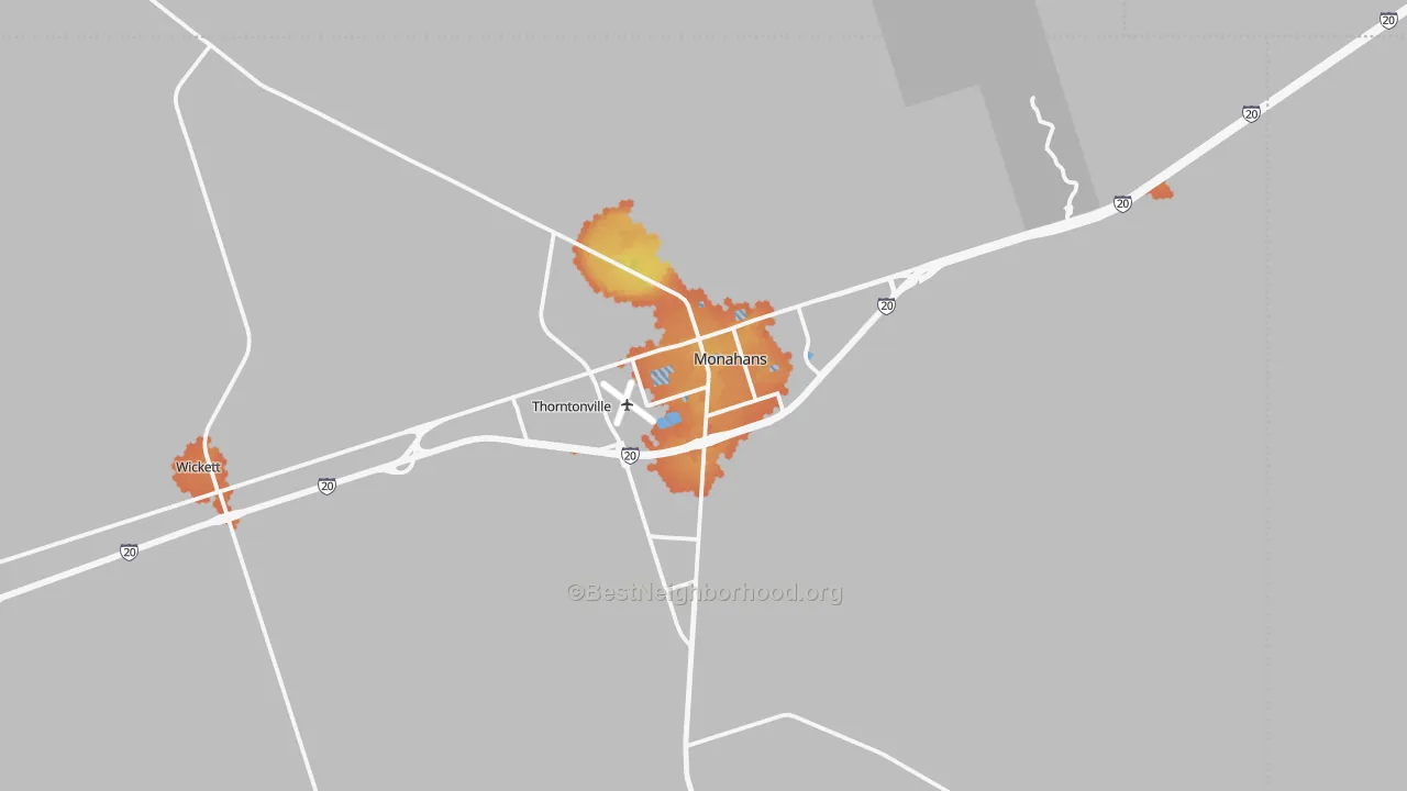 Bike Grade map of Monahans, TX