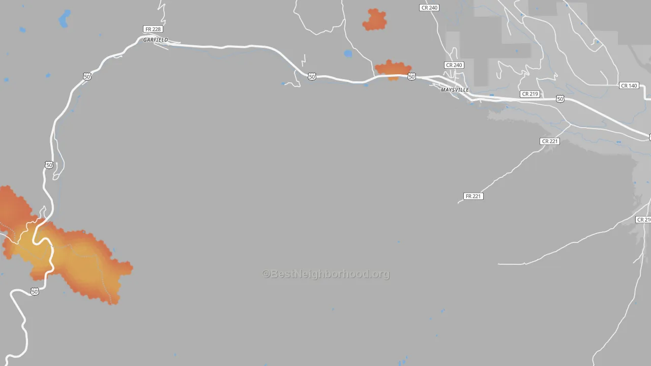 Bike Grade map of Monarch, CO