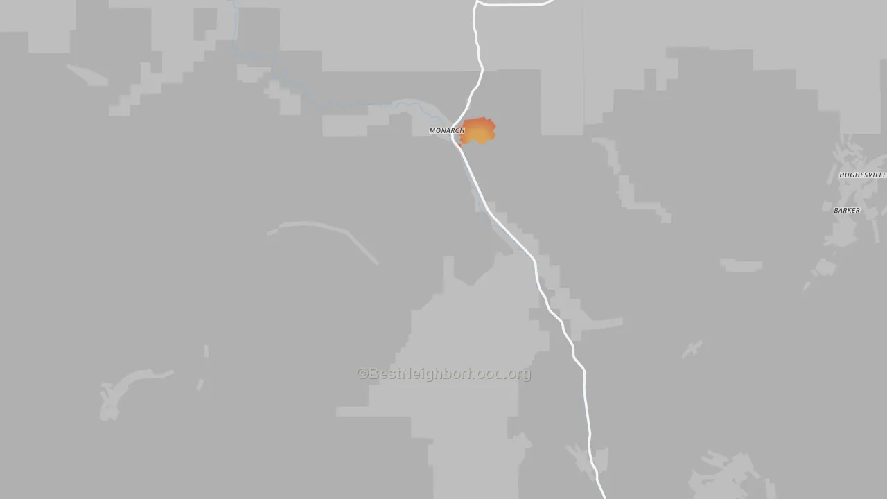Bike Grade map of Monarch, MT