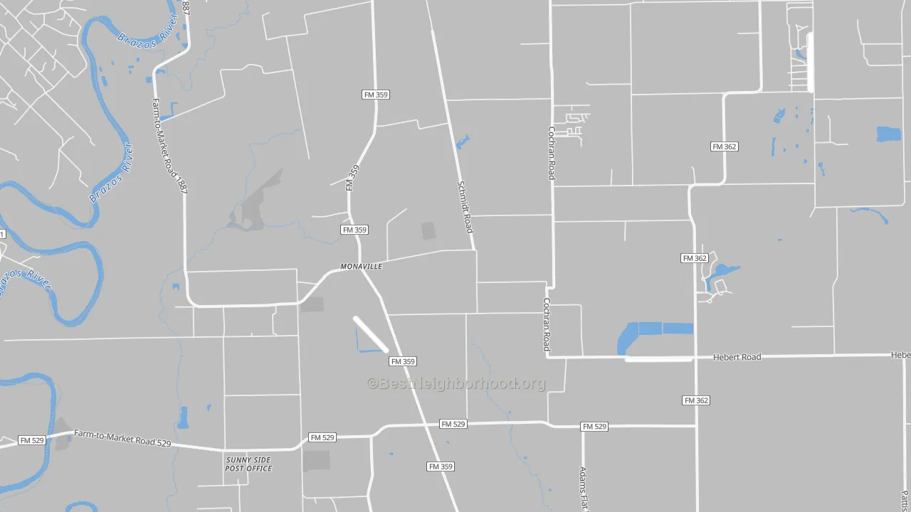 Bike Grade map of Monaville, TX