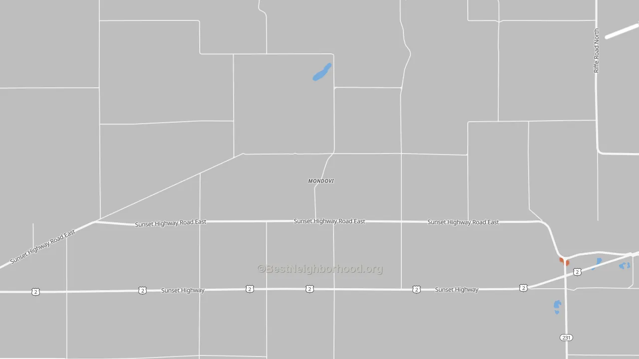 Bike Grade map of Mondovi, WA