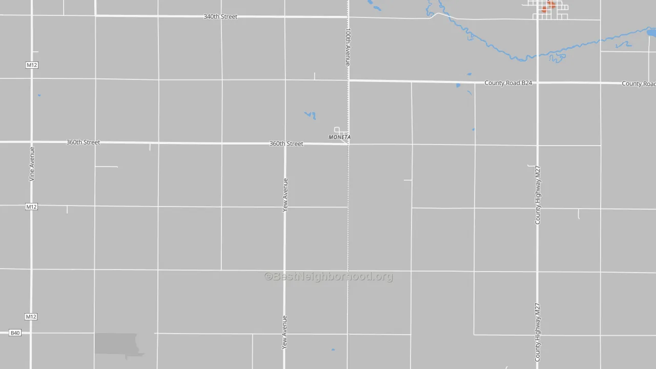Bike Grade map of Moneta, IA