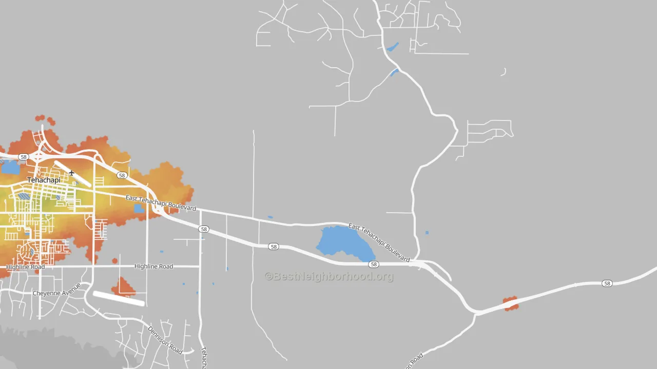 Bike Grade map of Monolith, CA