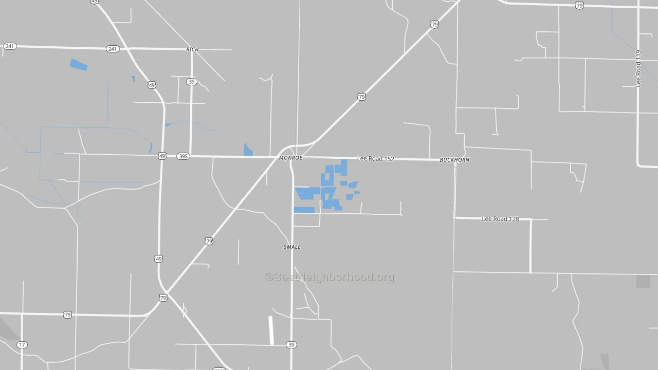 Bike Grade map of Monroe, AR