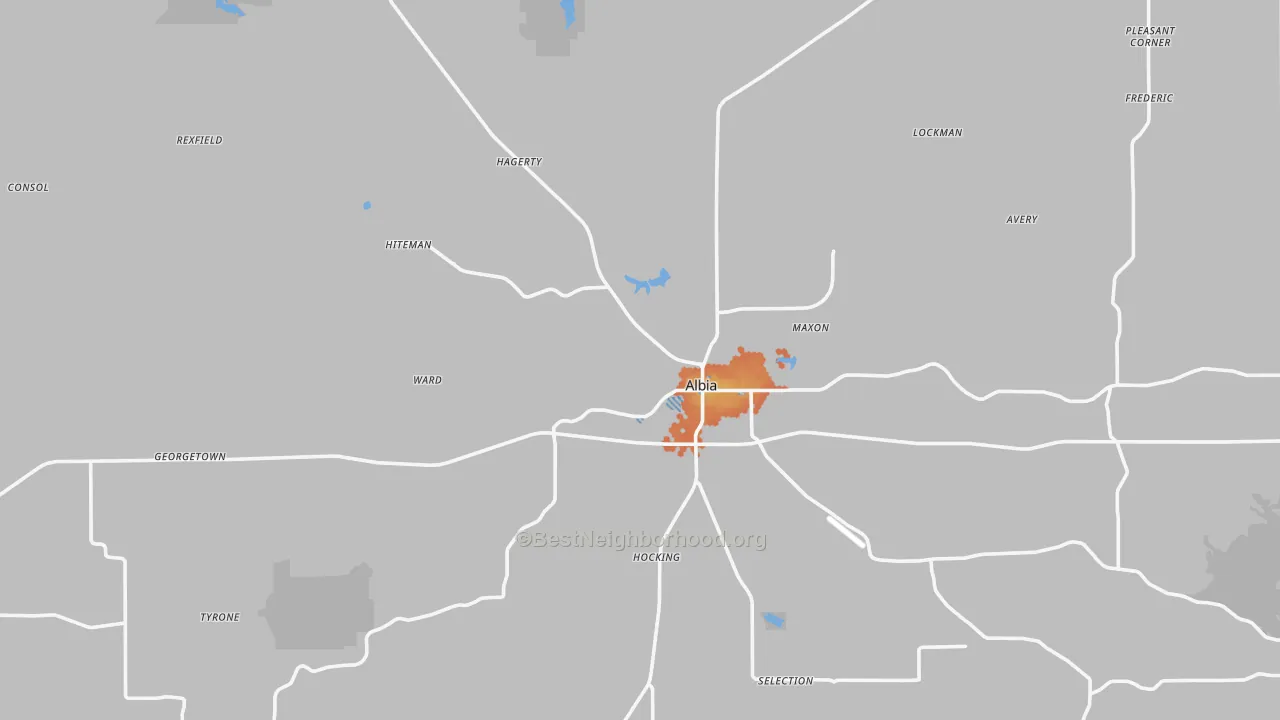 Bike Grade map of Monroe County, IA