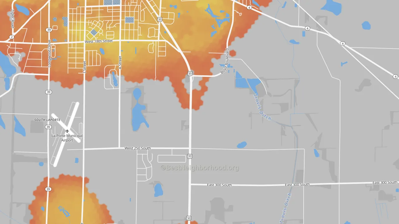 Bike Grade map of Monroe Manor, IN