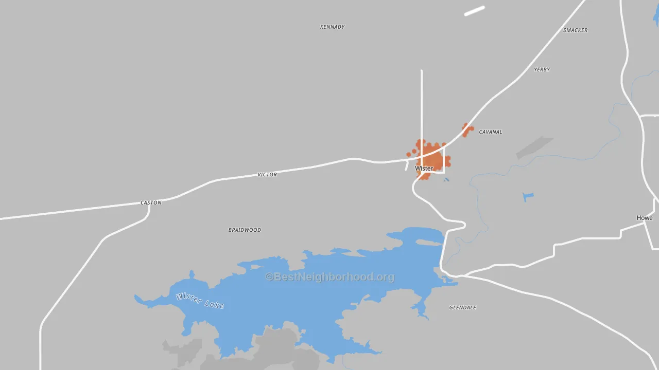Bike Grade map of Monroe, OK