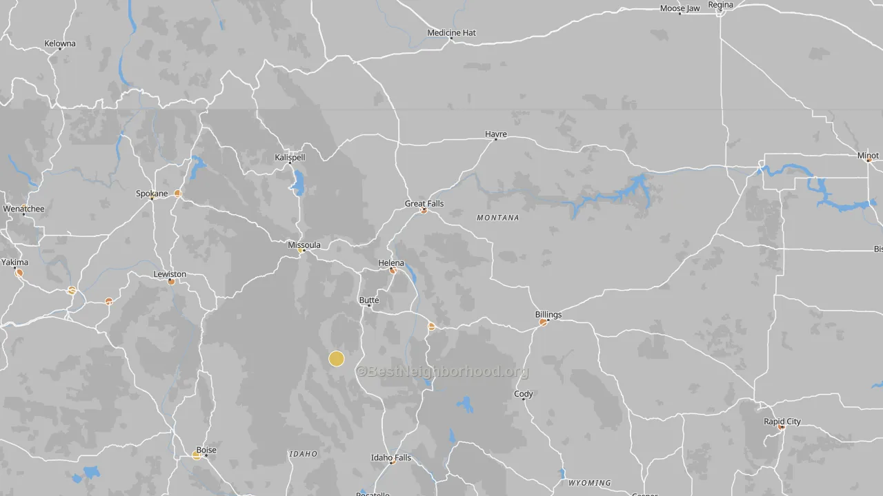 Bike Grade map of Montana