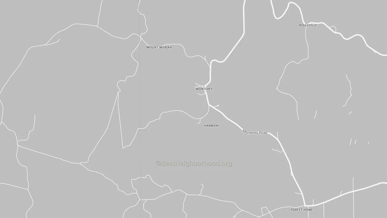 Bike Grade map of Monterey, AL