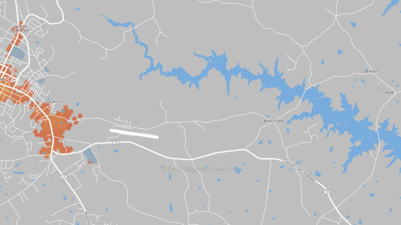 Bike Grade map of Montevideo, GA