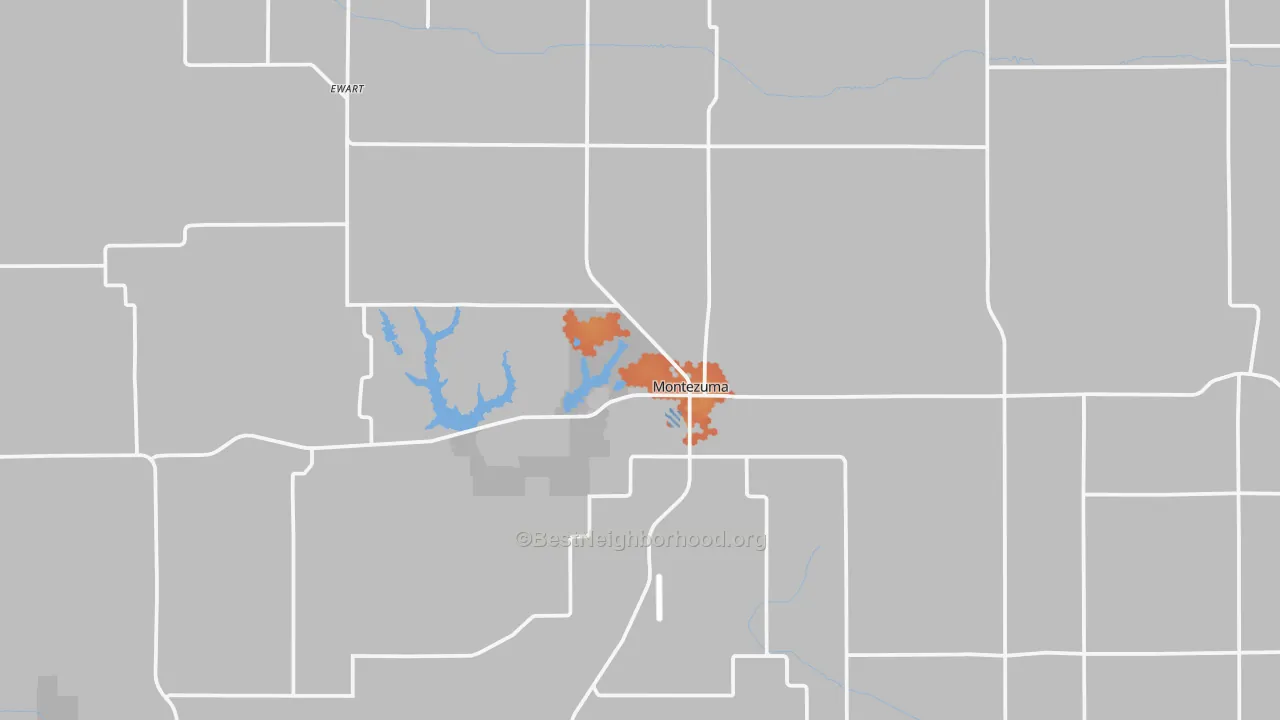 Bike Grade map of Montezuma, IA